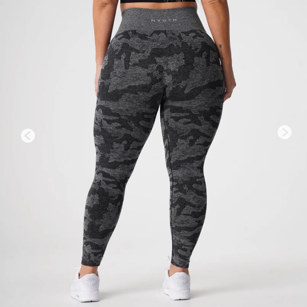 NVGTN Women's Gray Black Camouflage Seamless Leggings